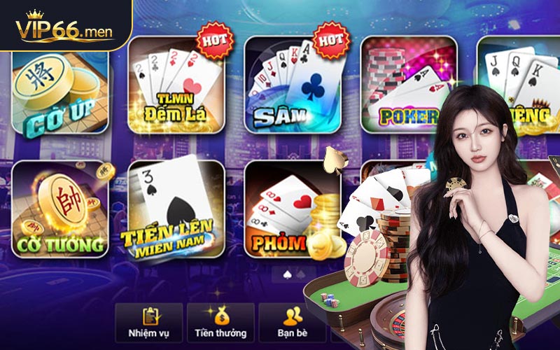 Những thể loại game đánh bài VIP66 HOT